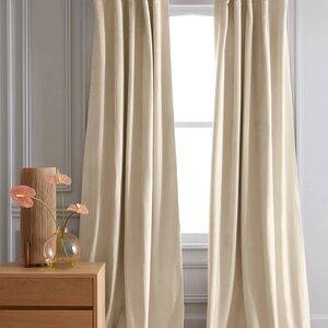 Luster Velvet Room Darkening Curtain Champagne